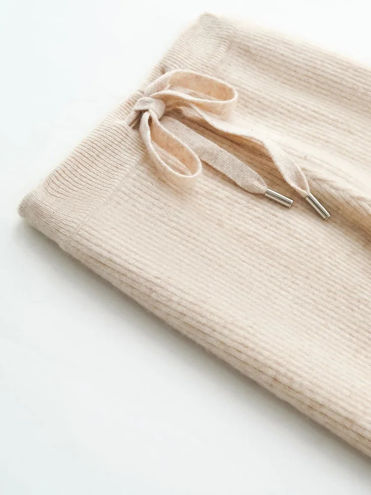 Duttini | Wool Knitted Wide Leg Pants