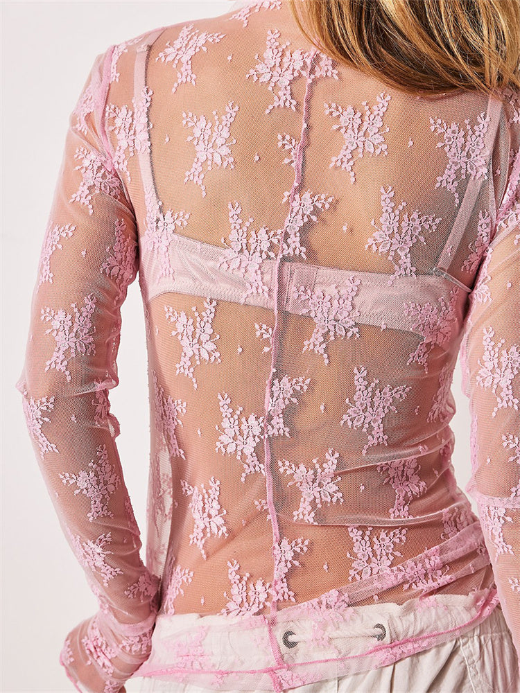 Duttini | Lace Transparent Top for Women
