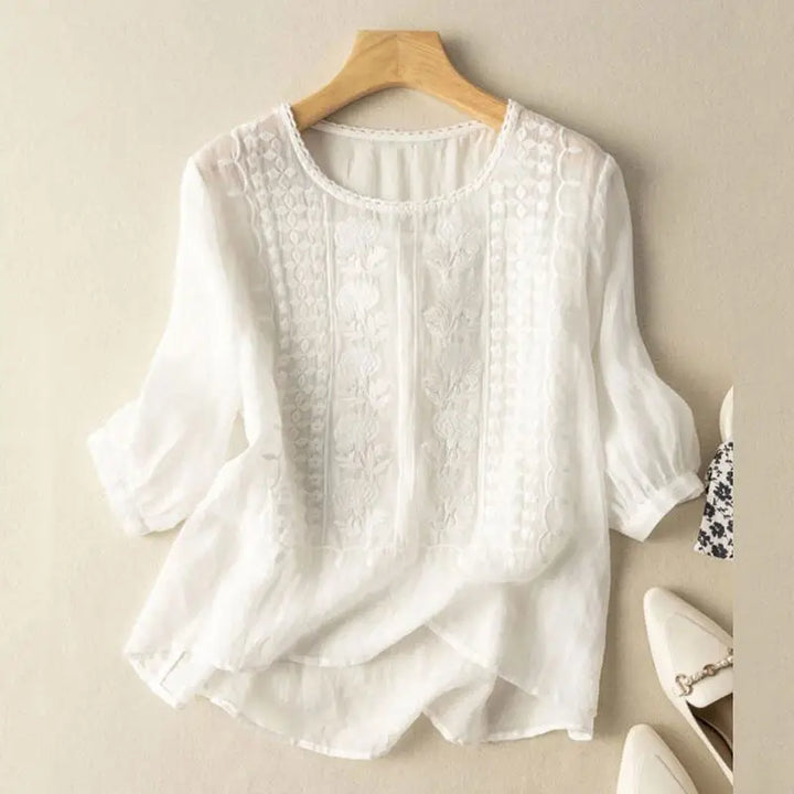 Duttini | Elegant Floral Relaxed Blouse for Effortless Elegance
