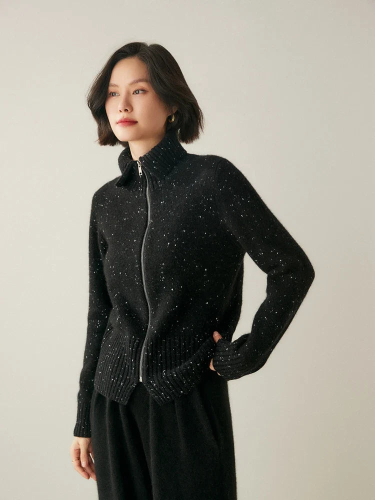 Duttini | Cashmere Zip Cardigan