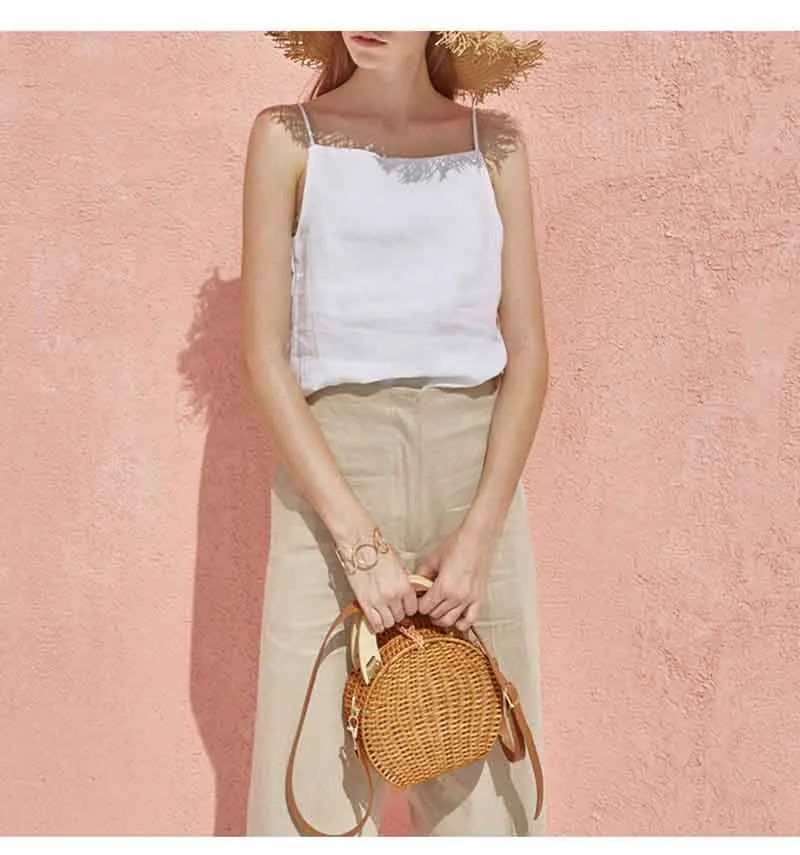 Duttini | Satin Strap Linen Cami