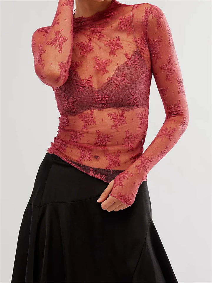 Duttini | Lace Transparent Top for Women