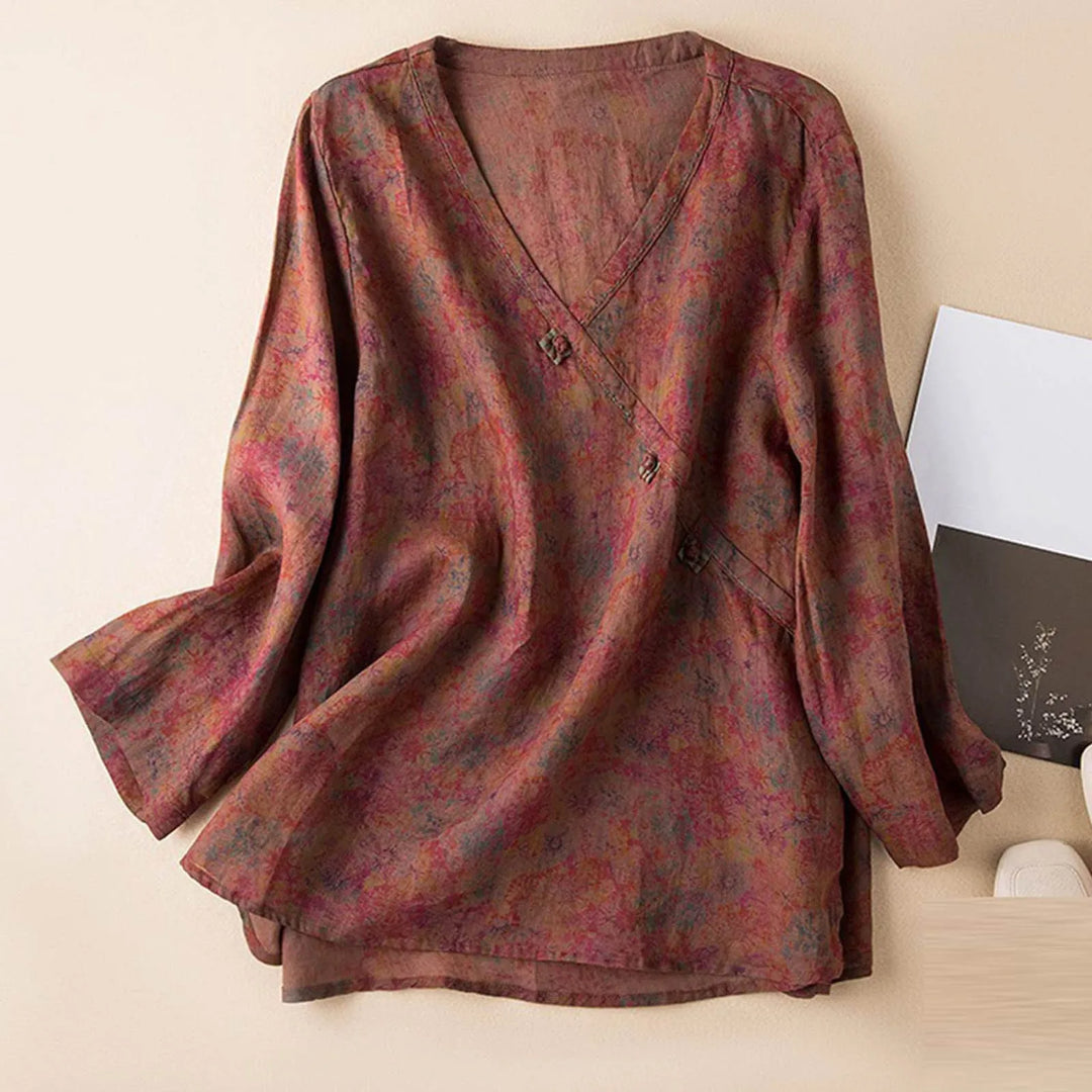 Duttini | Crosswrap Blouse for Women in Lightweight Fabric