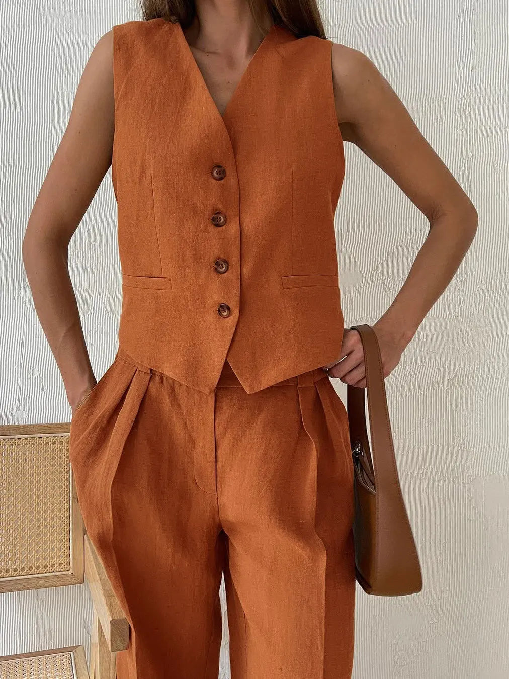 Duttini | Linen Trouser Set