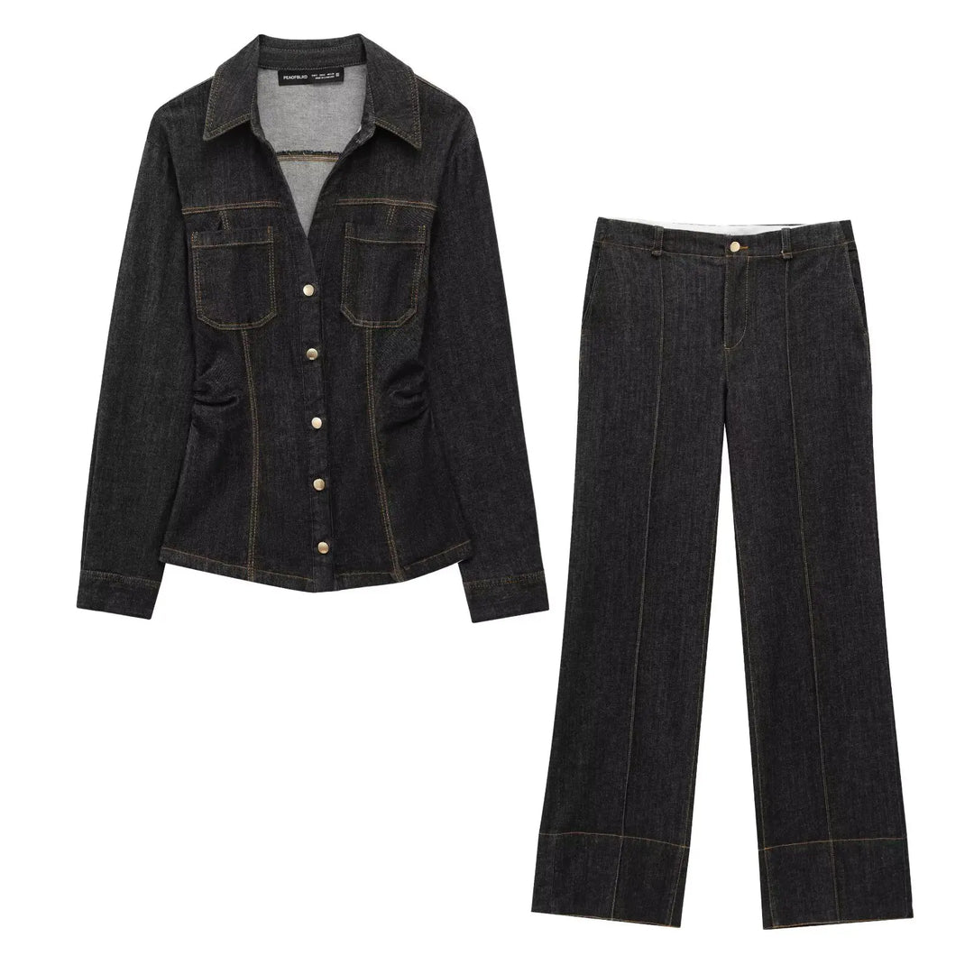 Duttini | Button Denim Set