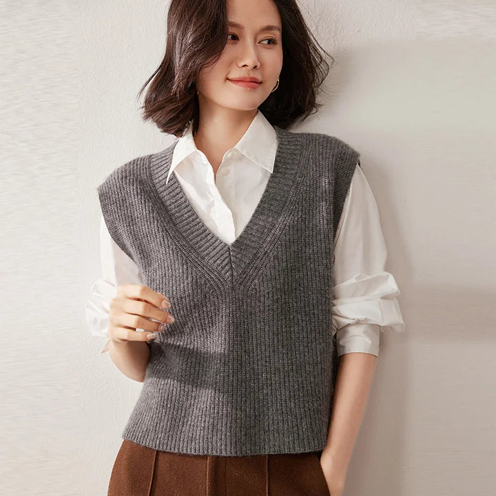 Duttini | Ribbed Cashmere Vest