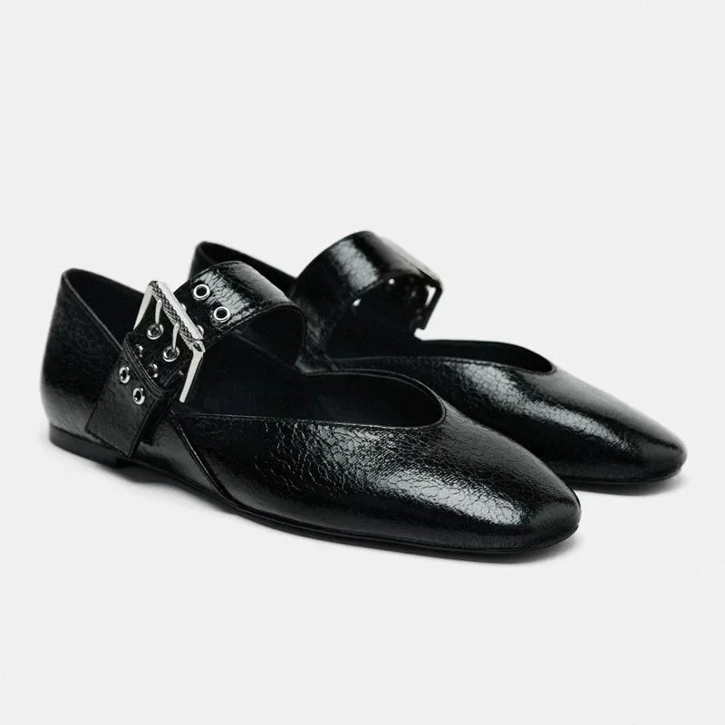 Duttini | Leopard Mary Jane Flats