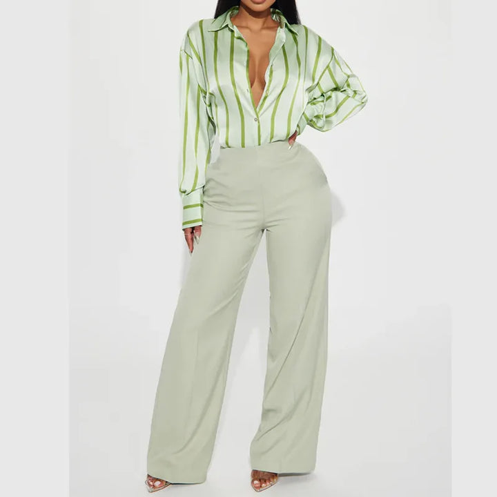 Duttini | Satin Stripe Shirt for Women