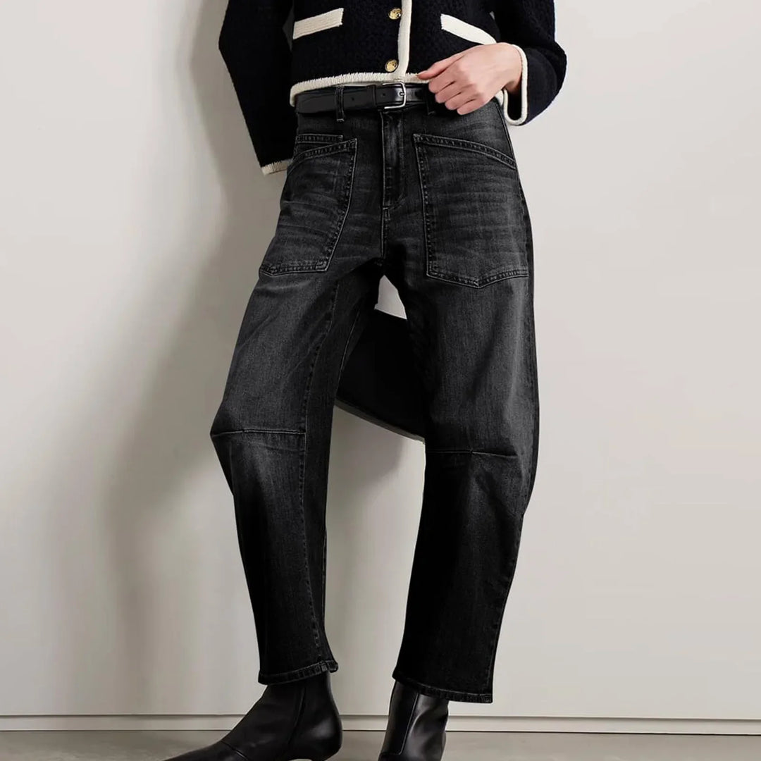 Duttini | Structured Barrel Jeans for Women in Denim