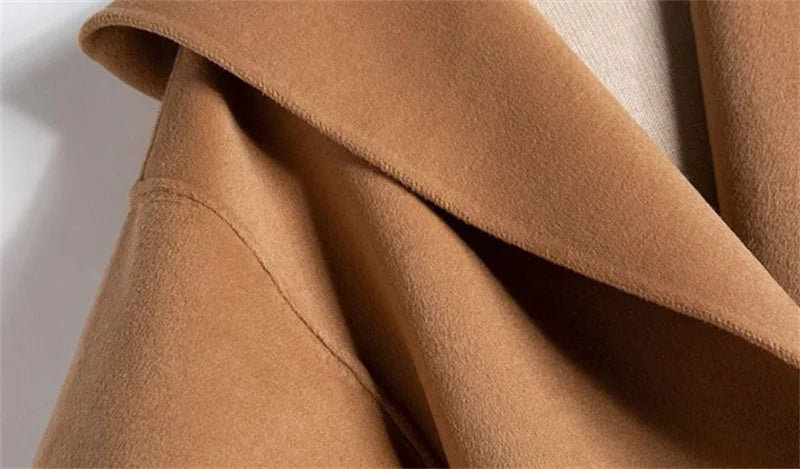 Duttini | Long Pointed Coat in Camel Hair