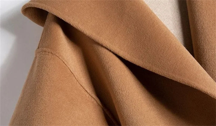 Duttini | Long Pointed Coat in Camel Hair