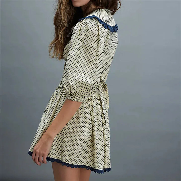 Duttini | Lace Collar Mini Dress