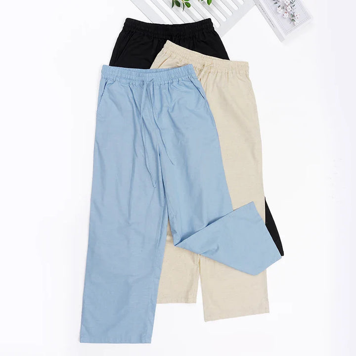 Duttini | Linen Lounge Pant for Women in Drawstring Fit