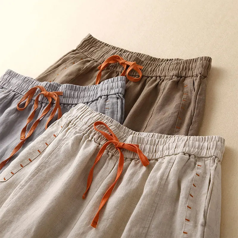 Duttini | Wide Leg Drawstring Pant for Women in Soft Fabric