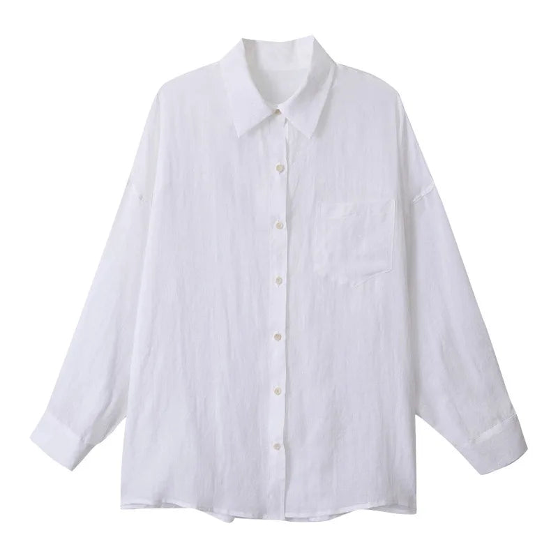 Duttini | Sheer Ramie Oversized Shirt