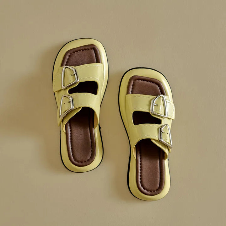 Duttini | Twin-Buckle Slide Sandals
