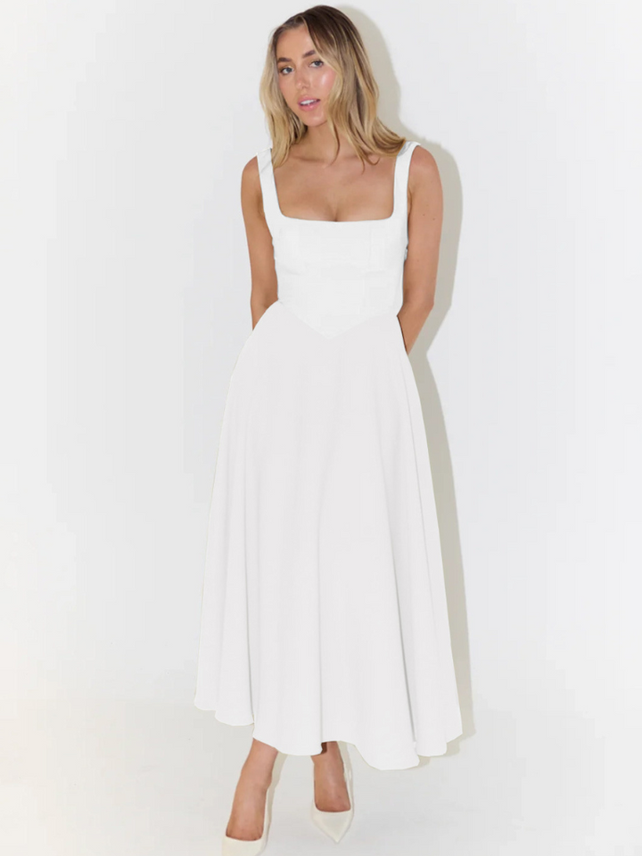 Duttini | Sculpted Waist Midi Sundress