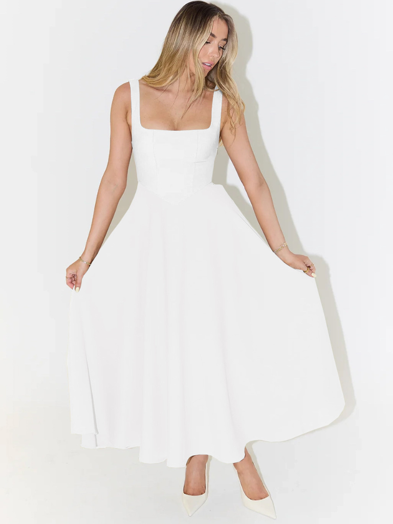 Duttini | Sculpted Waist Midi Sundress
