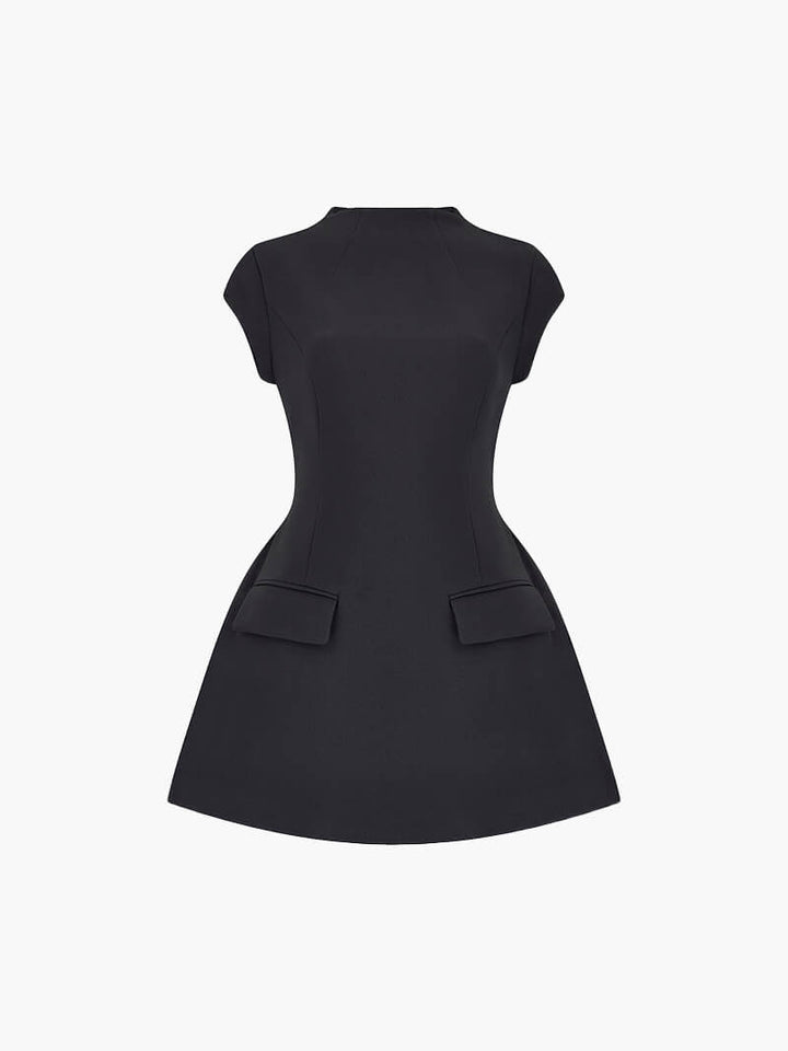 Duttini | Mini Dress for Women in Soft Fabric, Fitted, Black