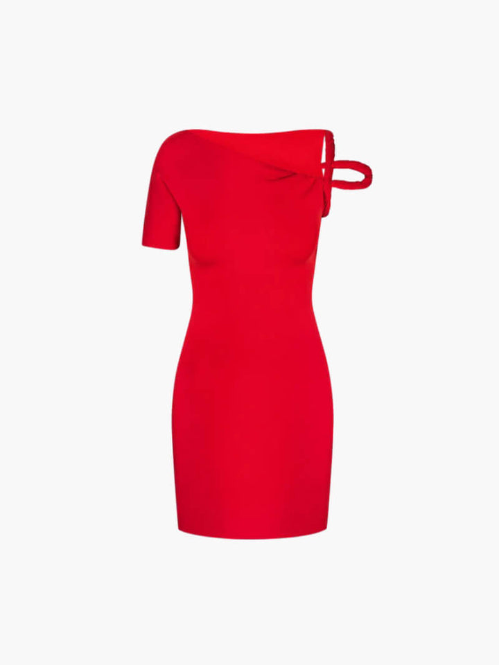 Duttini | Twisted Mini Dress for Women in Black