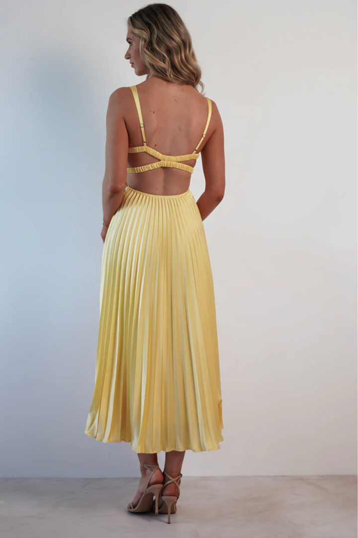 Duttini | Pleated Flow Sleeveless Midi Dress