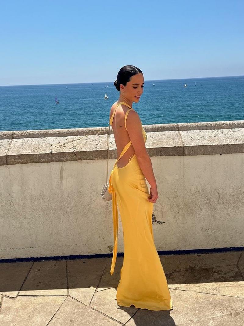 Duttini | Satin Finish One-Shoulder Gown