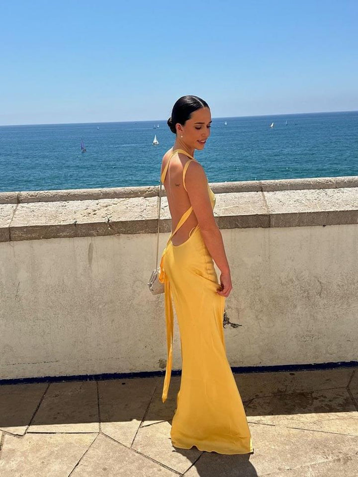 Duttini | Satin Finish One-Shoulder Gown