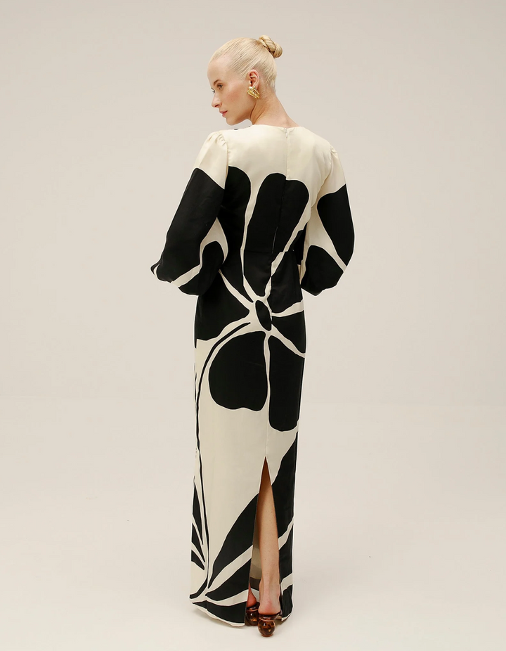 Duttini | Retro Stripe Mix Midi Tie-Front Dress