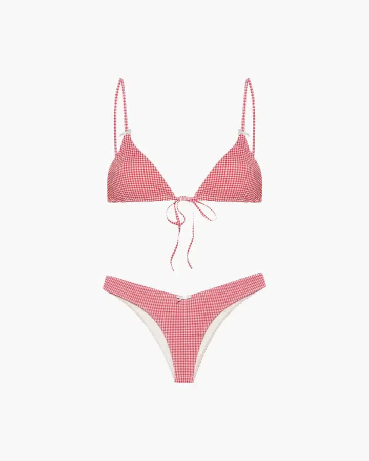 Duttini | Gingham Pattern Swimsuit Set