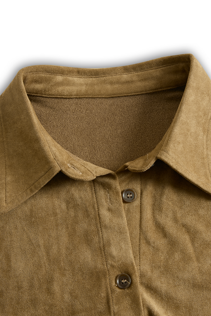 Duttini | Suede Long Sleeve Dress