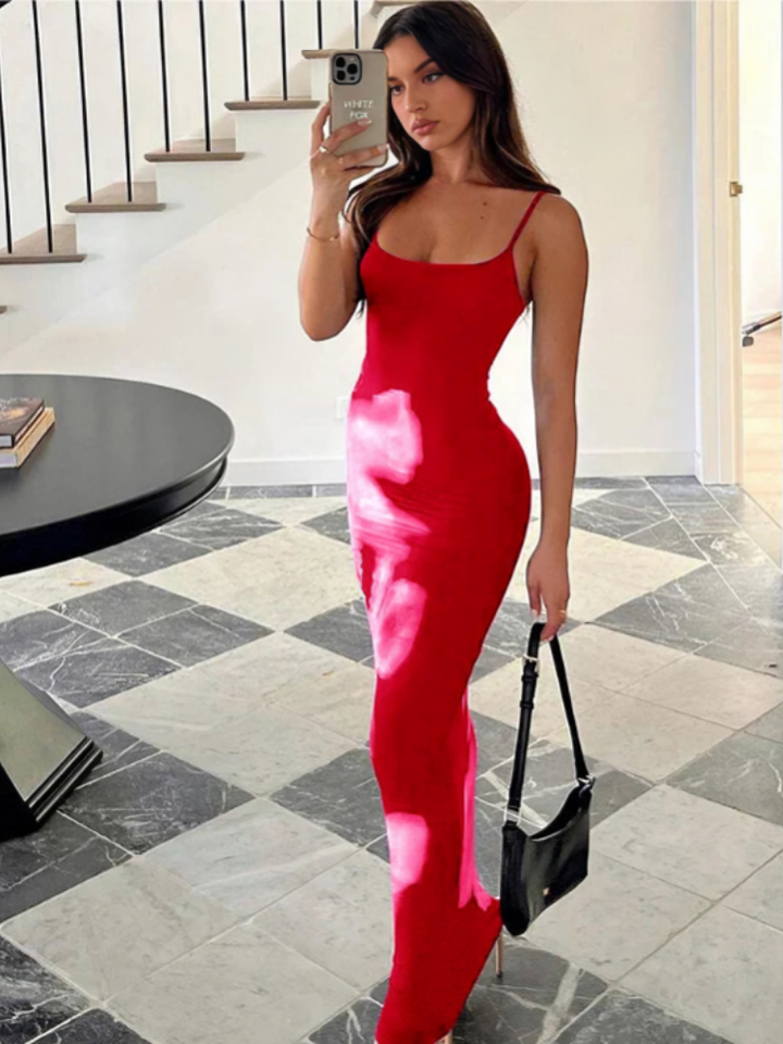 Duttini | Abstract Bloom Bodycon Maxi Dress