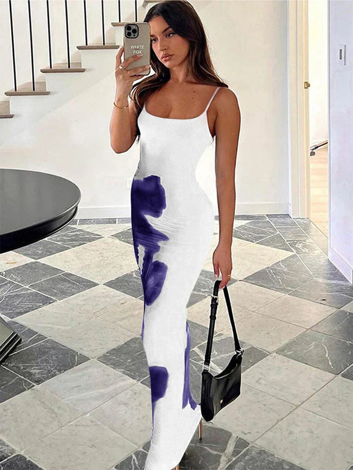 Duttini | Abstract Bloom Bodycon Maxi Dress