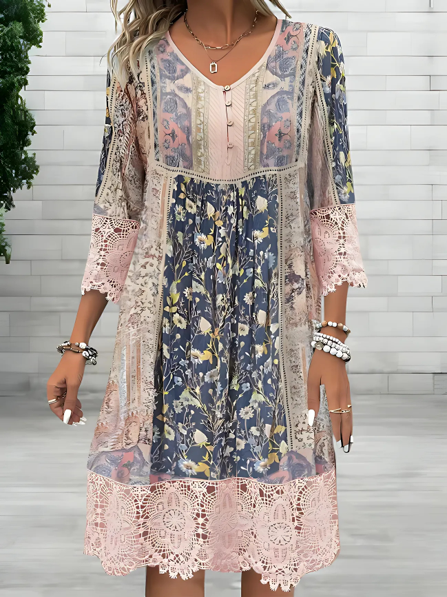 Duttini | Boho Flowy Dress for Effortless Elegance