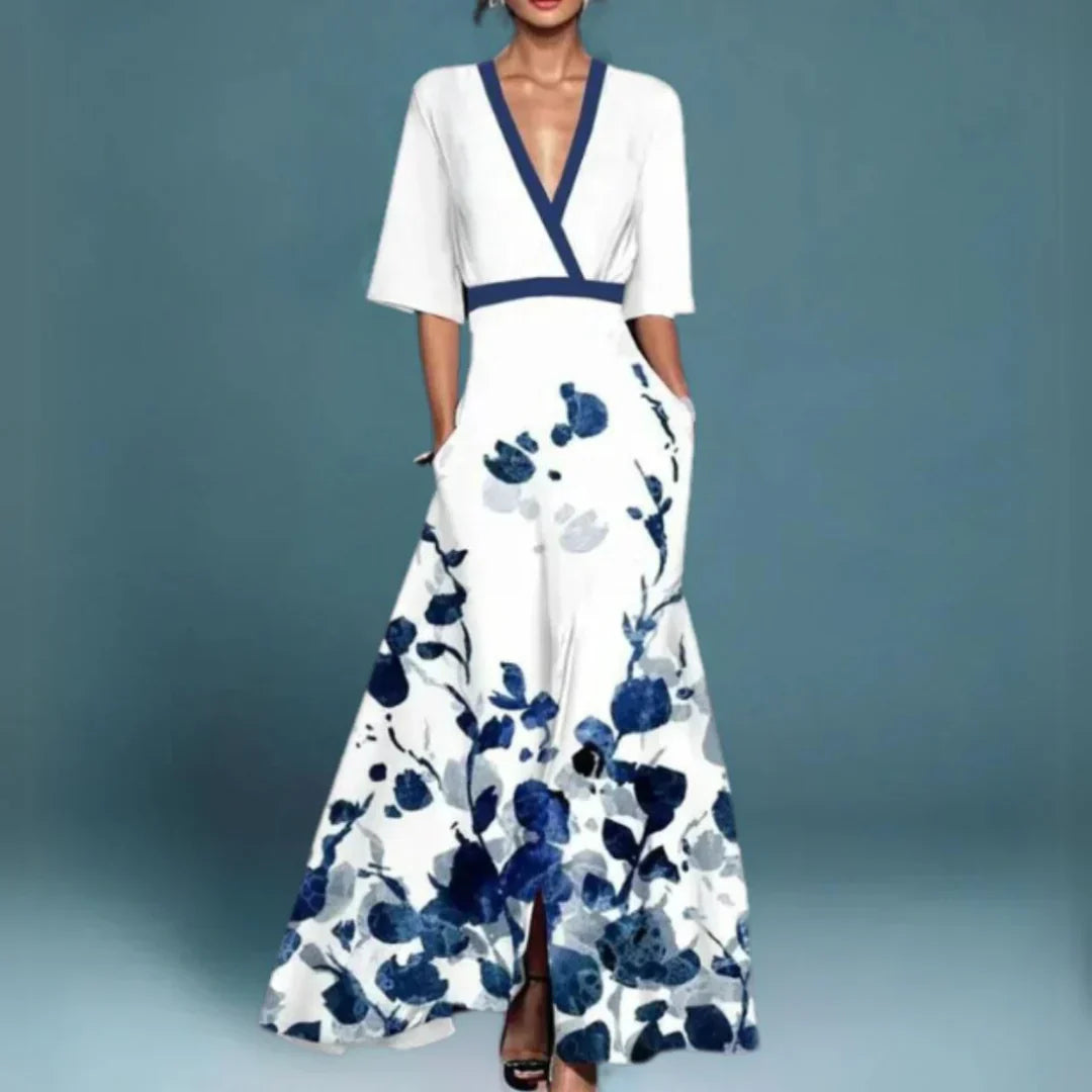 Duttini | Elegant Maxi Dress With Floral Pattern Made to Turn Heads