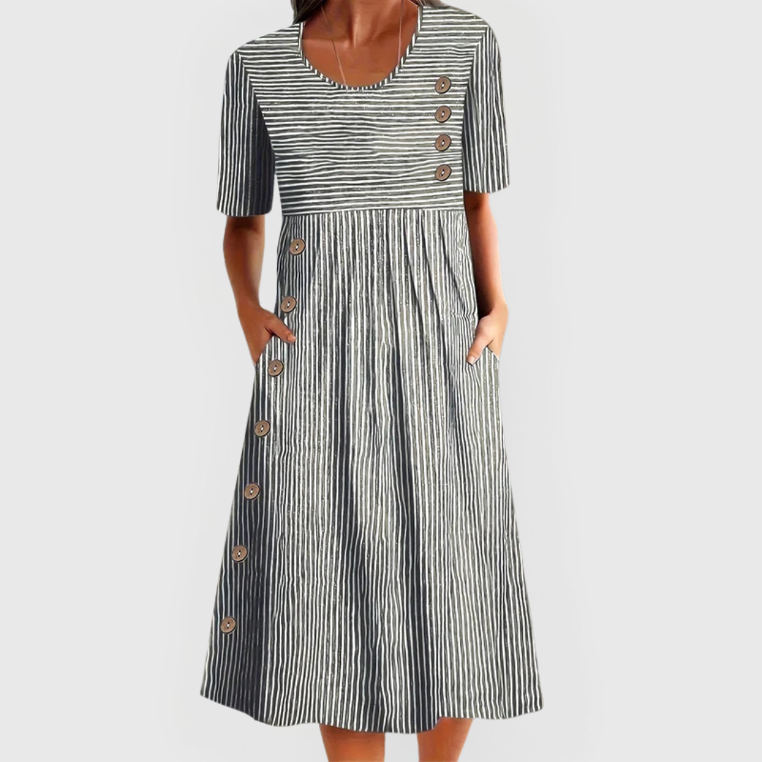 Duttini | Striped Midi Dress for Women