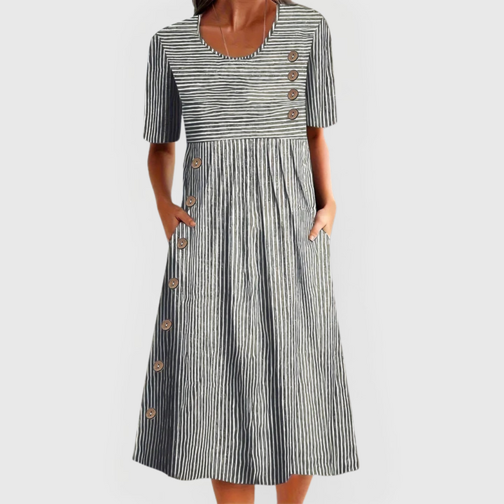 Duttini | Striped Midi Dress for Women