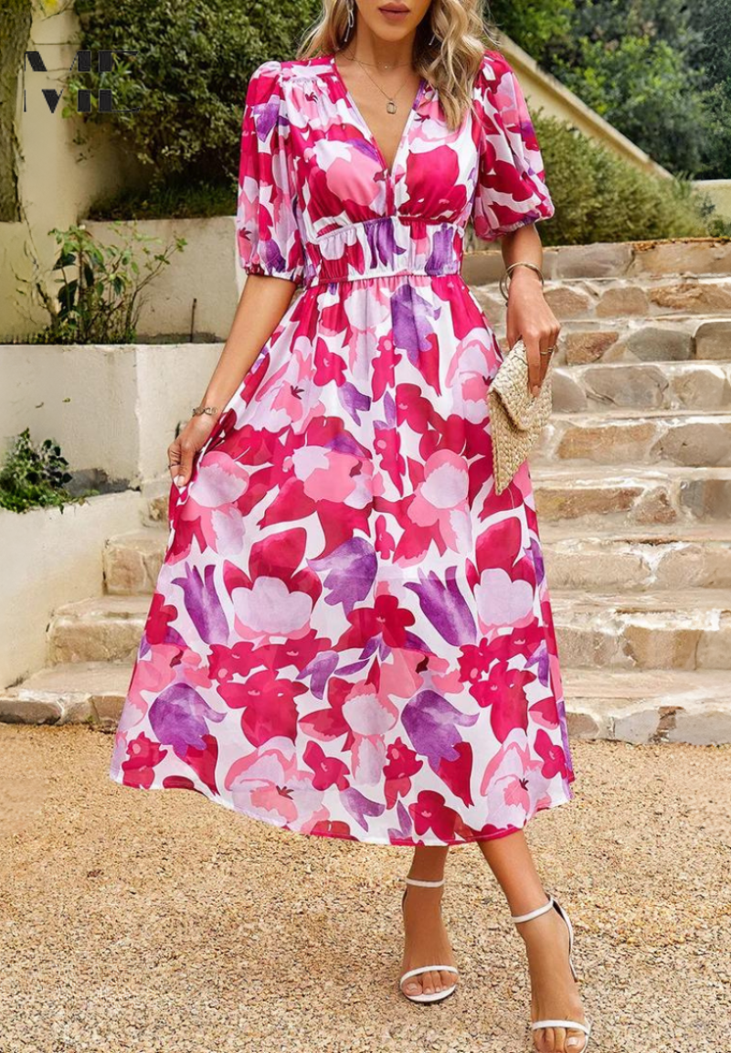 Duttini | Elegant Floral Dress with a Timeless Finish