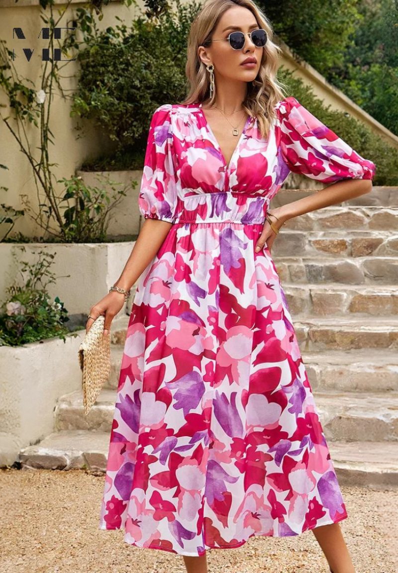 Duttini | Elegant Floral Dress with a Timeless Finish
