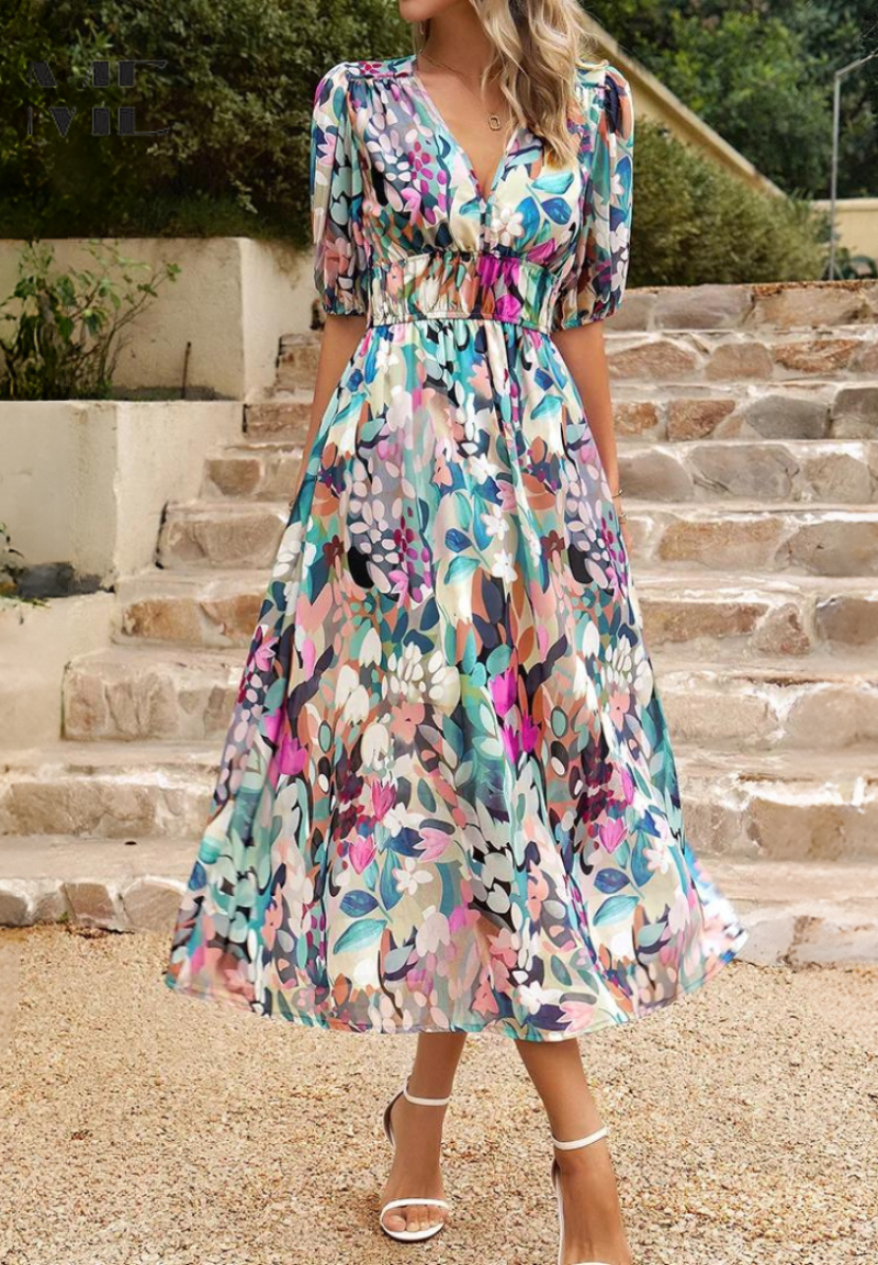 Duttini | Elegant Floral Dress with a Timeless Finish