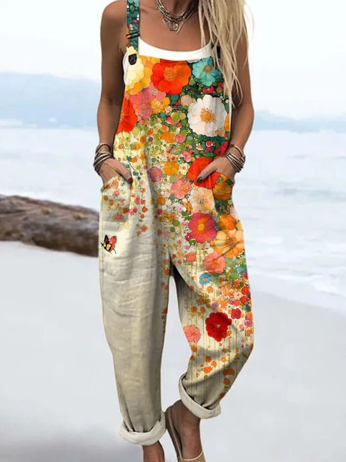 Duttini | Vintage Floral Jumpsuit in a Flattering Cut