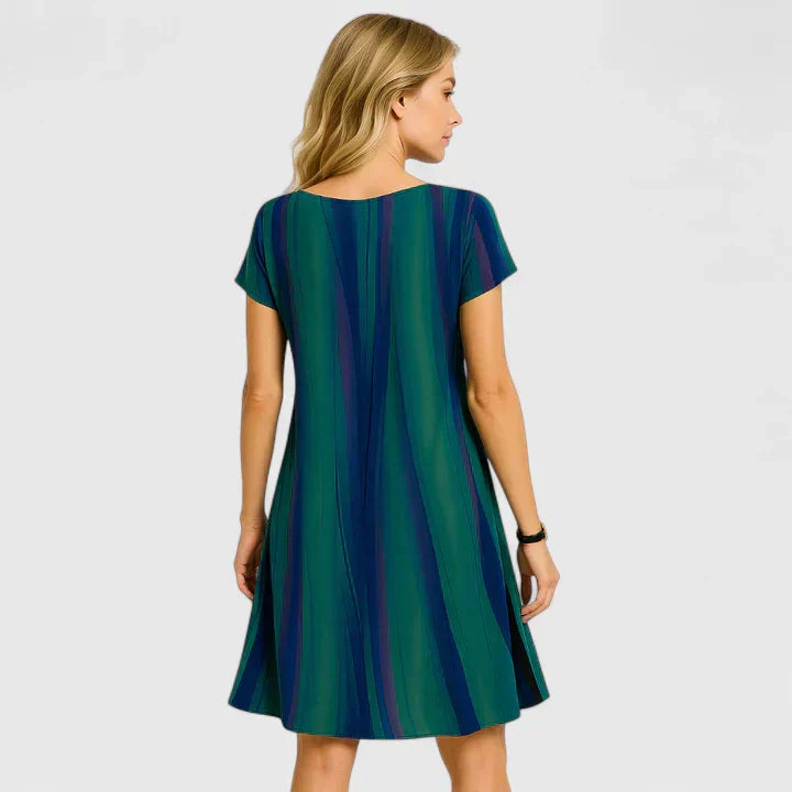 Duttini | Comfortable Dress for Women in Soft Fabric, Relaxed Fit, Blue