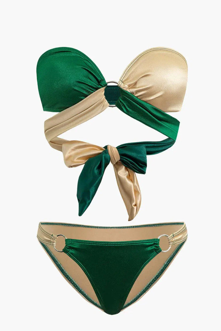 Duttini | Contrast Knot Bikini Set