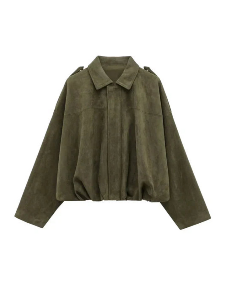 Duttini | Faux suede bomber jacket