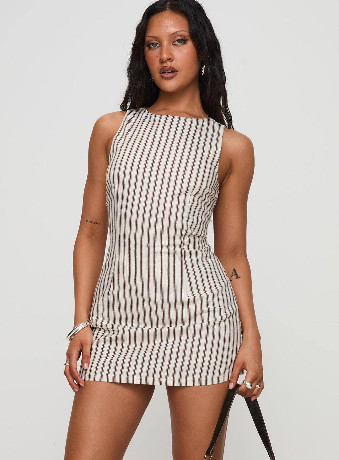 Duttini | Pinstripe Sleeveless Mini Dress