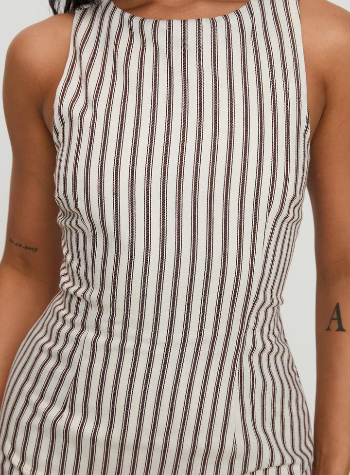Duttini | Pinstripe Sleeveless Mini Dress