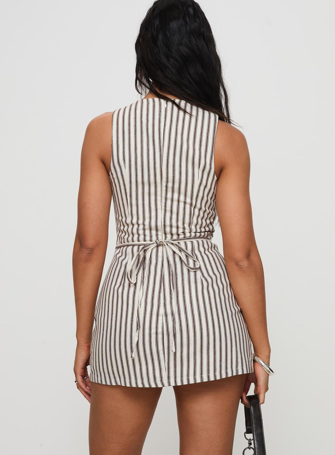 Duttini | Pinstripe Sleeveless Mini Dress