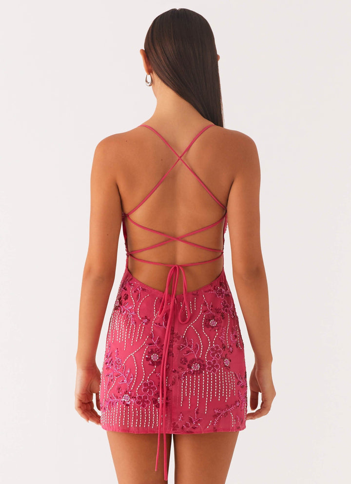 Duttini | Sparkling Beaded Mini Dress for Women