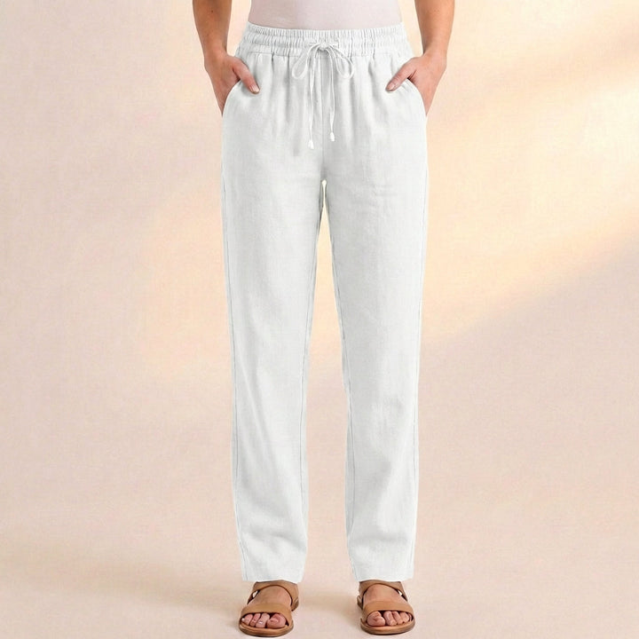 Duttini | Graceful Relaxed Ankle-Length Pants With Drawstring Waist And Pockets