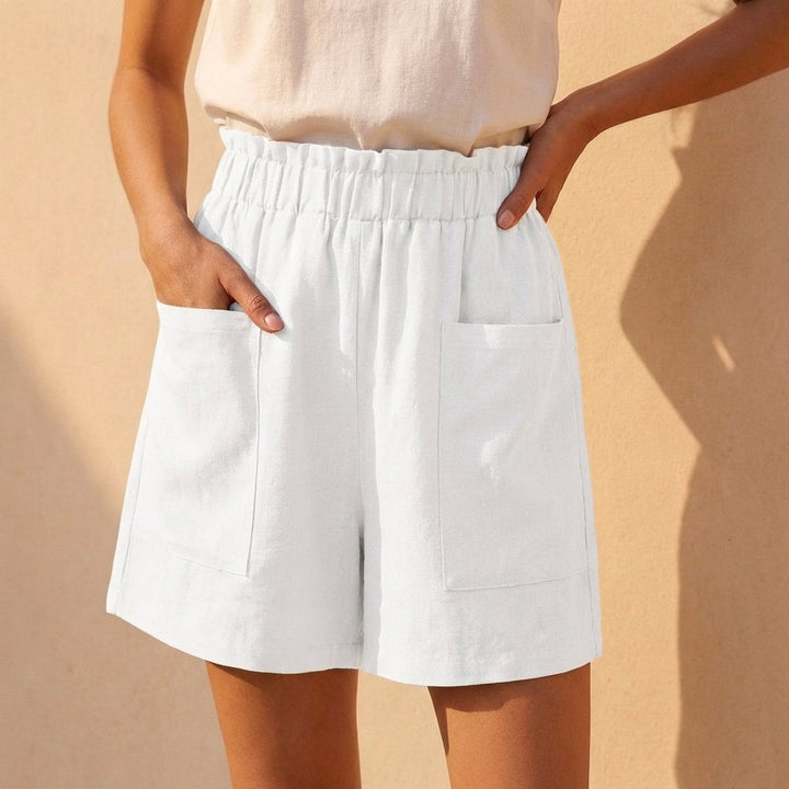 Duttini | Statement Relaxed Paperbag Waist Shorts With Patch Pockets For Casual Daywear