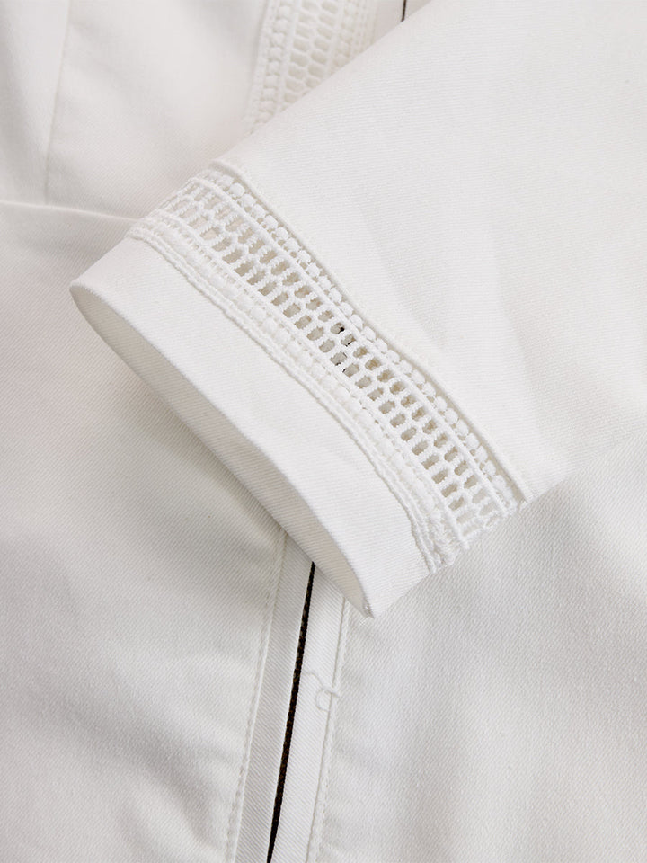 Duttini | White Denim Tassel Casual Dress